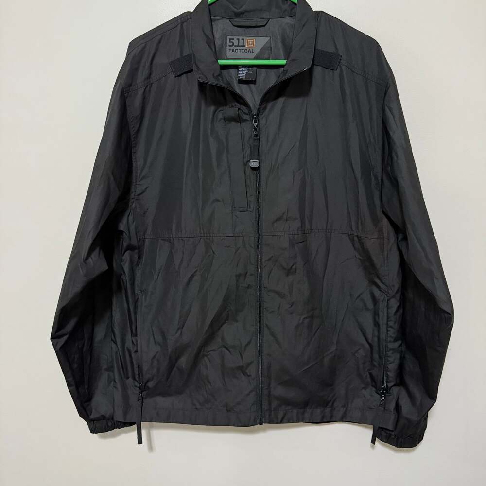 5.11 Tactical Series Men's Packable Windbreaker Full‎ Zip Jacket Black